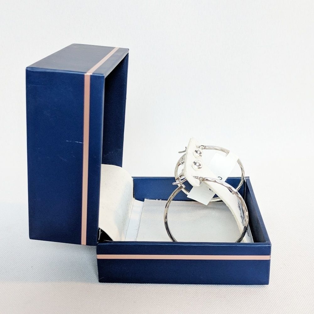 Sterling Silver 40mm Hoops & Stud Earrings - Picture 5 of 8